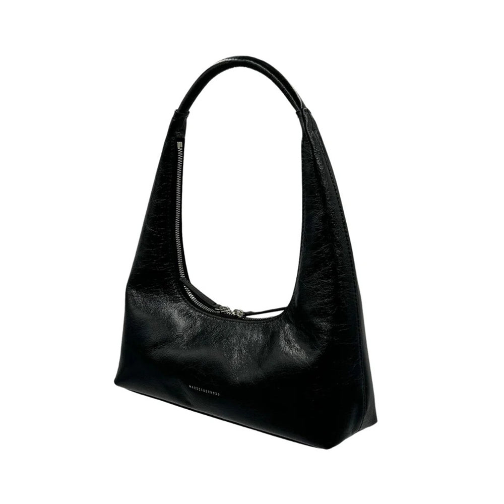 Hobo Shoulder Black Pull Up Crinkle