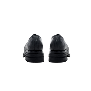 Gula Croco Double Sole Derby Shoes Black