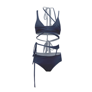 WIND LAYERED BIKINI MARINE BLUE