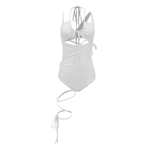 MULTIWAY STRAP SWIM SUIT WHITE