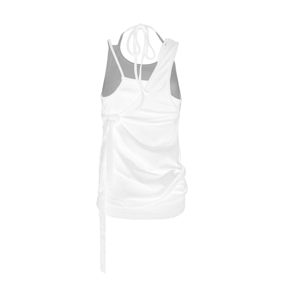 MULTIWAY LAYERED SLEEVELESS WHITE