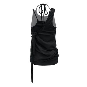 MULTIWAY LAYERED SLEEVELESS BLACK