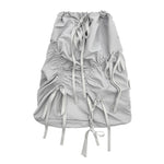 LIGHT SHIRRING GYM SACK LIGHT GRAY