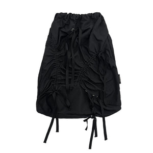 LIGHT SHIRRING GYM SACK BLACK