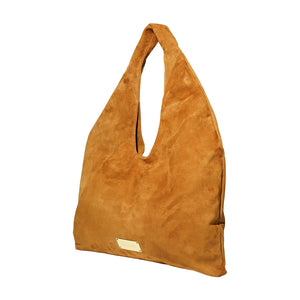 TRIANGLE BAG SUEDE CAMEL