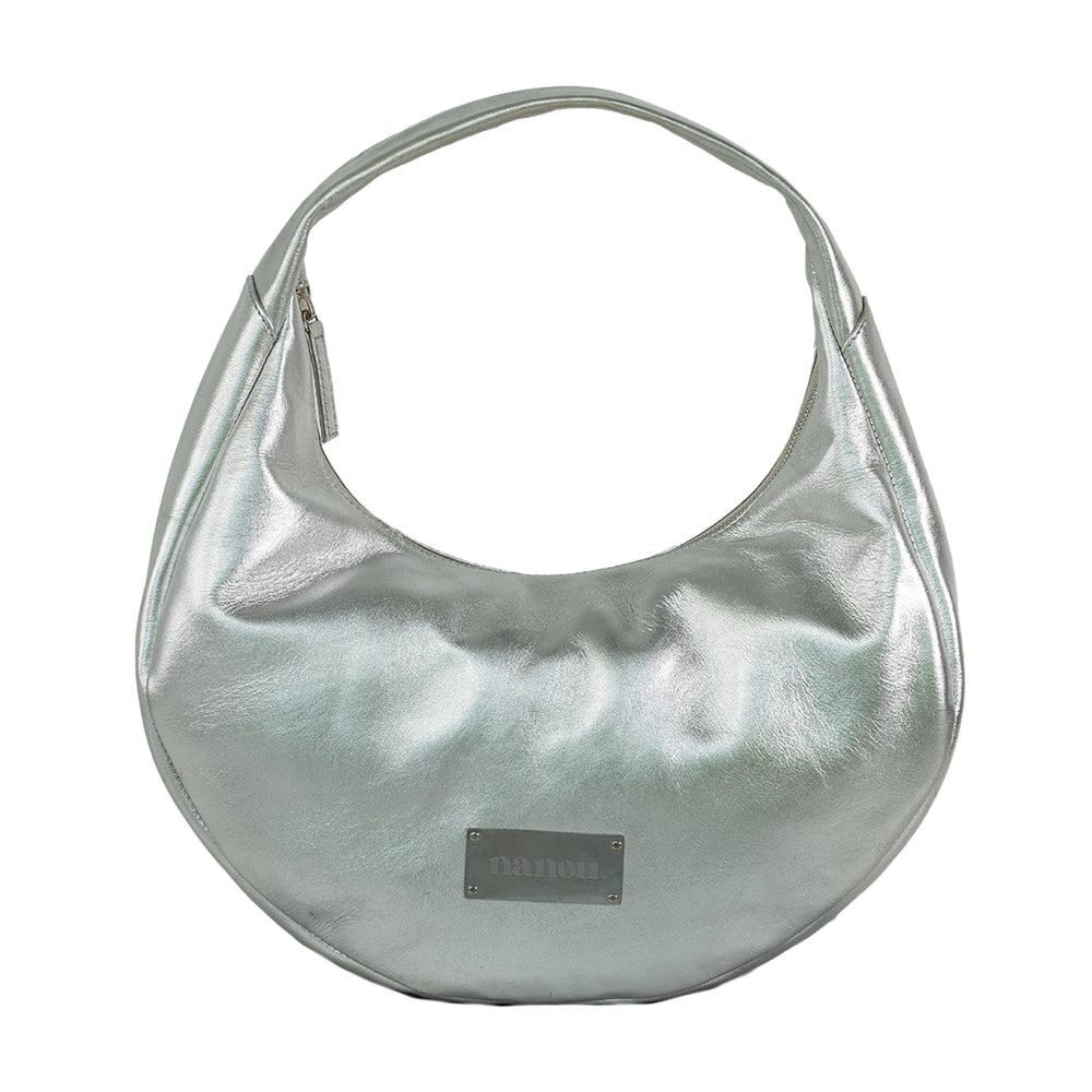 THE CIRCLE BAG MEDIUM SILVER