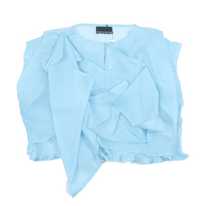 Origami Crop Top Blue