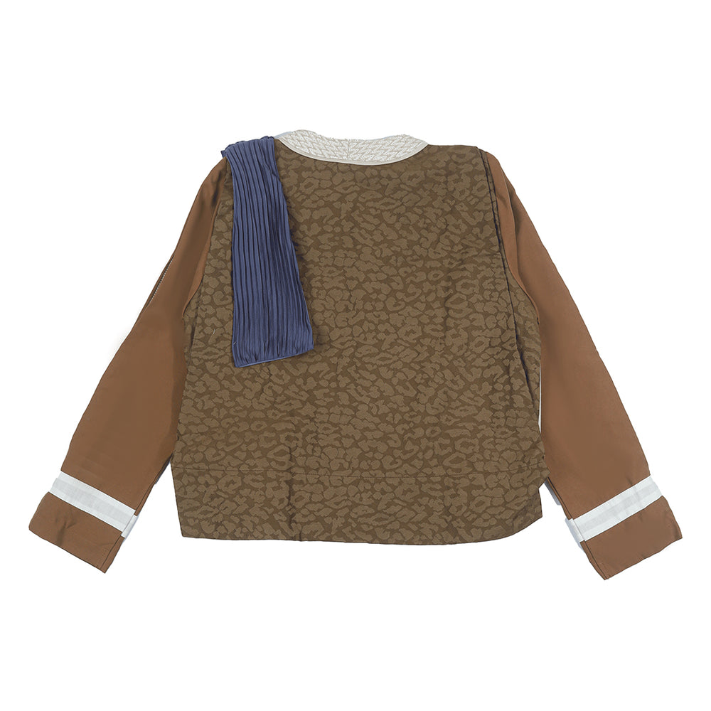 Ribboned Loose Cardi Brown