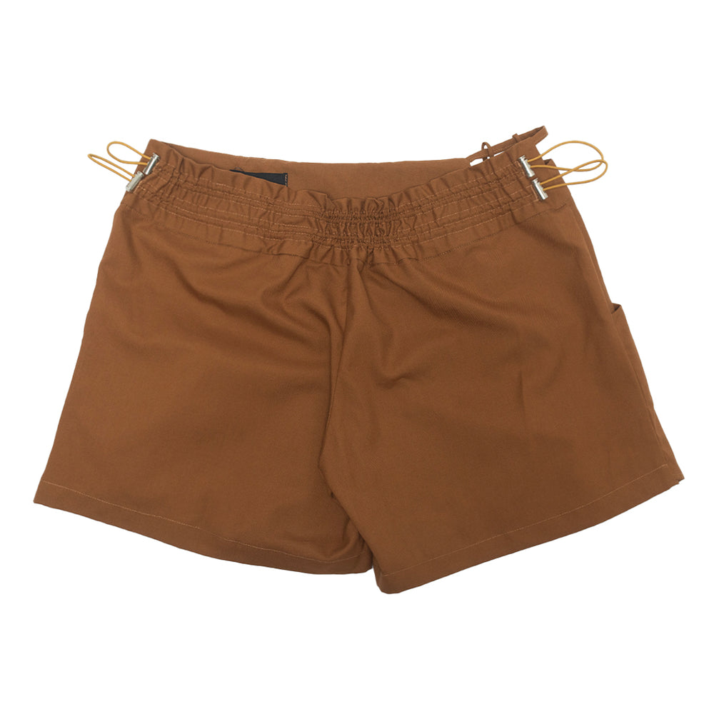 SIDE PLEATED SKORT BROWN