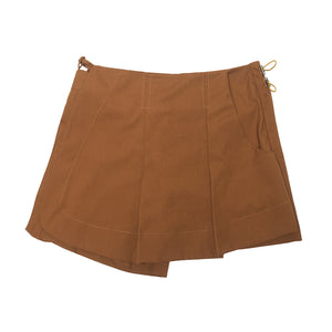 SIDE PLEATED SKORT BROWN