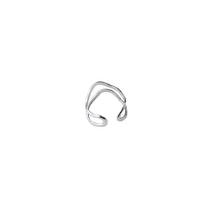 DOUBLE WAVE RING SILVER