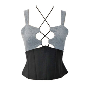 SS25 Brunswick Corset Top 404 Black/Grey