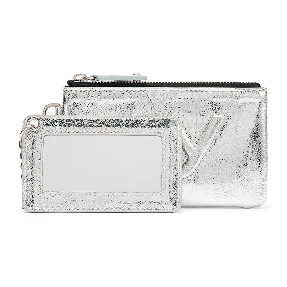 YY CHAIN WALLET WITH MIRROR SILVER