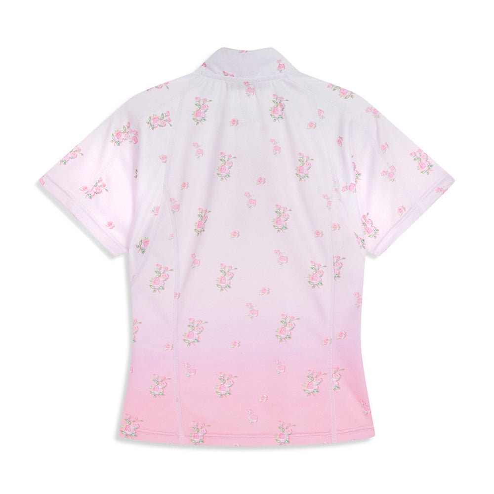 FLOWER CYCLING JERSEY TOP PINK