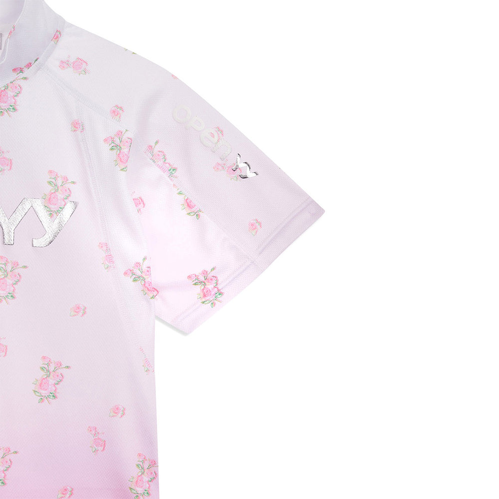 FLOWER CYCLING JERSEY TOP PINK