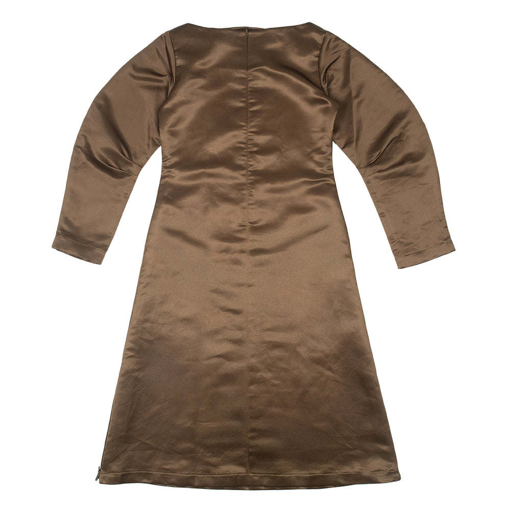 Khorr Body Concious Dress Burnt Olive
