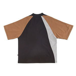 P. WORLD PANEL MOCK NECK SS TEE