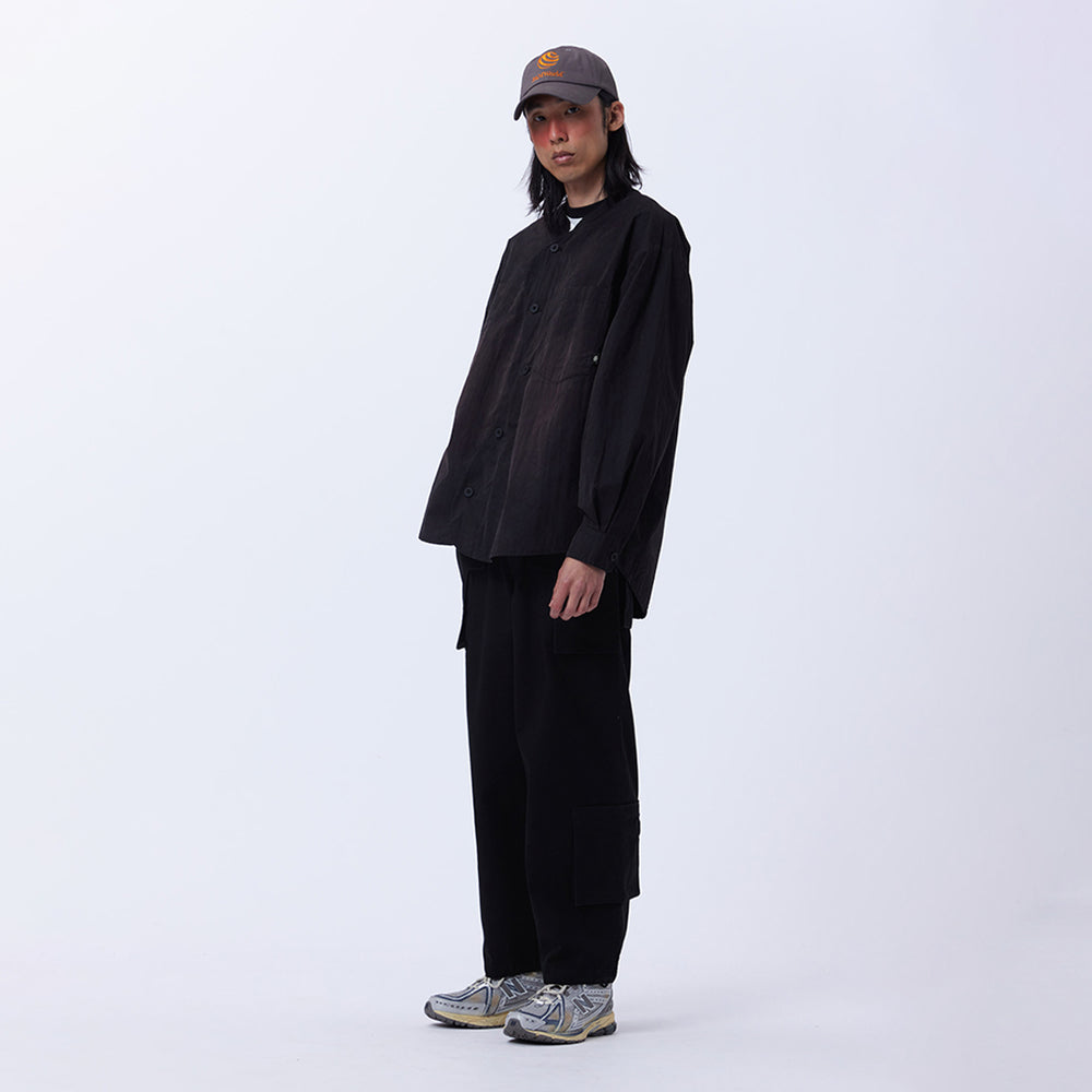 NEW FORMS BUTTON UP OVERSHIRT BLACK