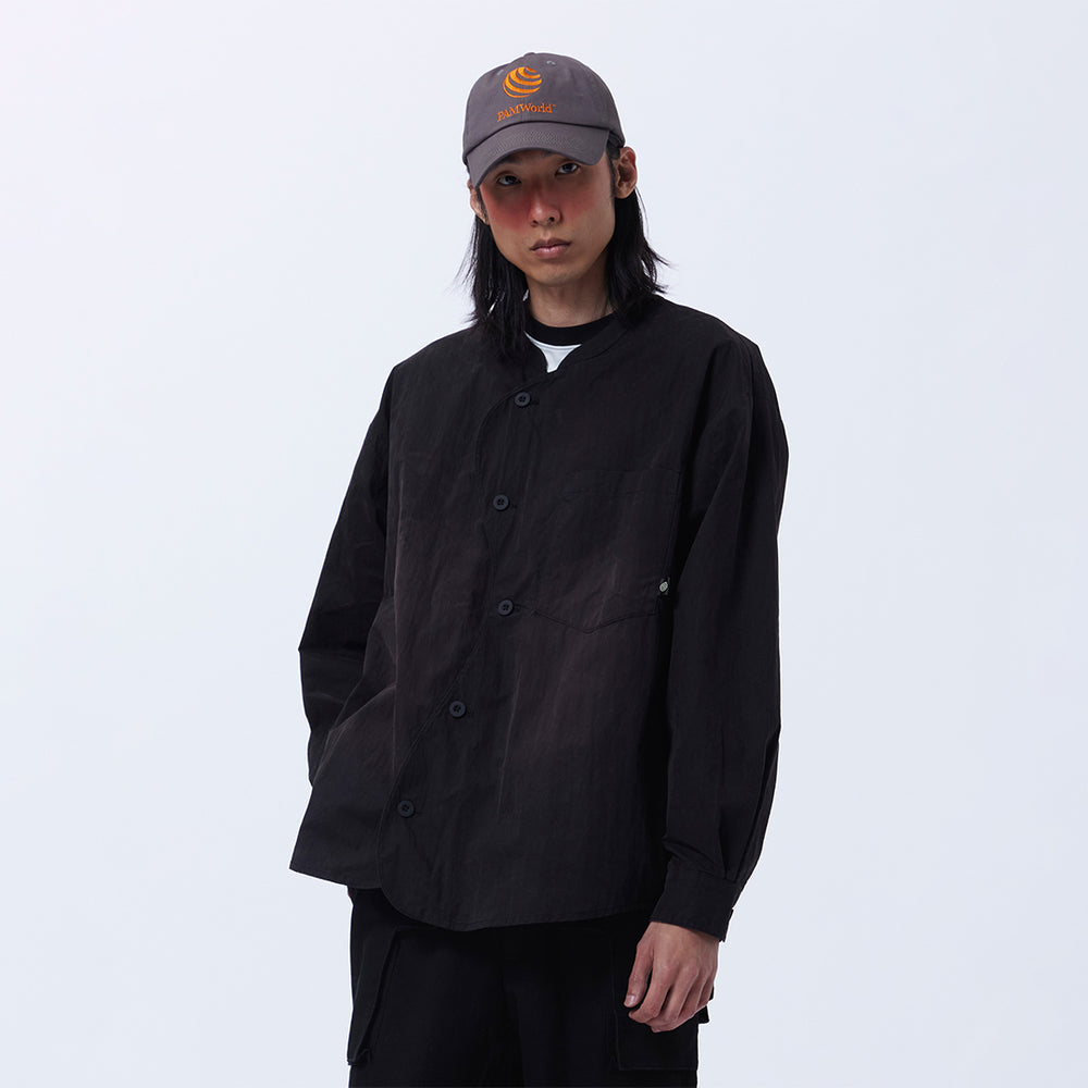 NEW FORMS BUTTON UP OVERSHIRT BLACK