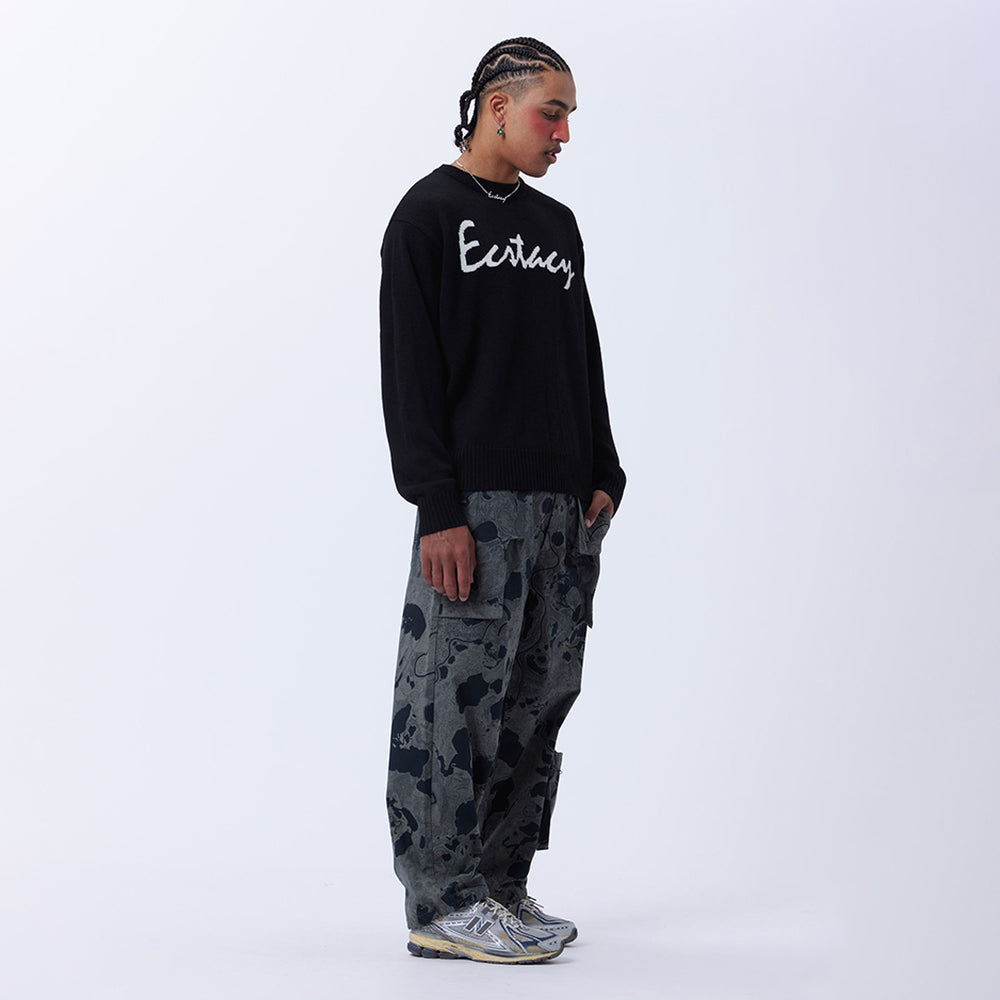 ECSTACY CREW NECK KNIT BLACK