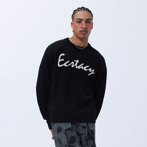 ECSTACY CREW NECK KNIT BLACK