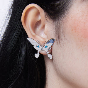 ALIEN KISS EARRING SILVER