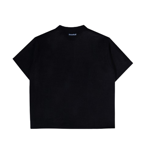 POLO KNIT HALF ZIP BLACK