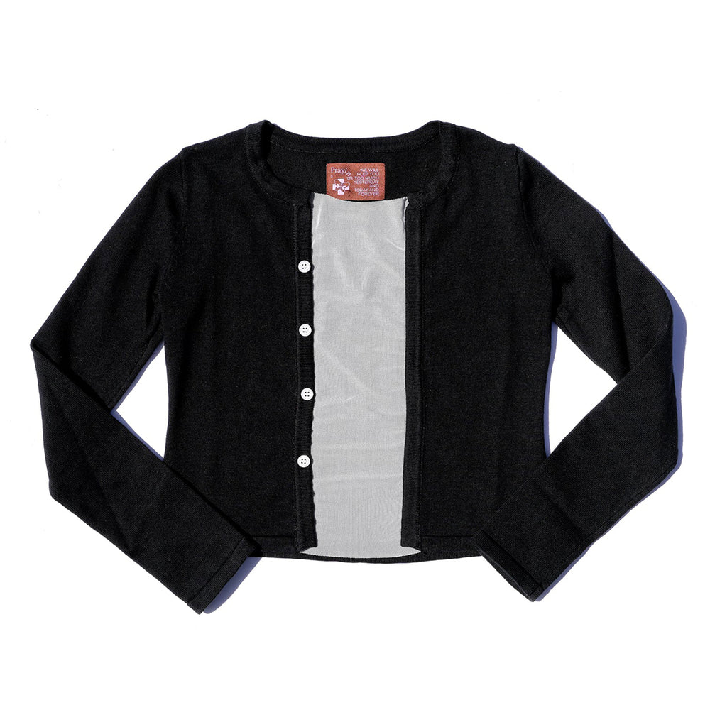 MESH LAYERED CARDIGAN