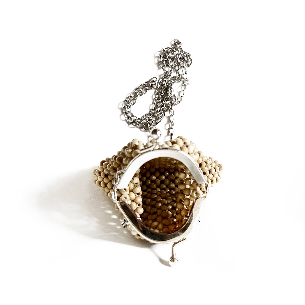 Suzanne pouch necklace Wood