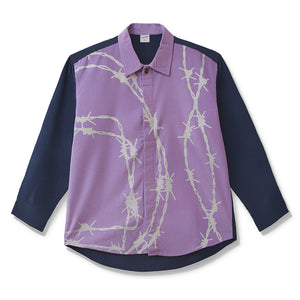 WIRE SHIRT LAVENDER NAVY