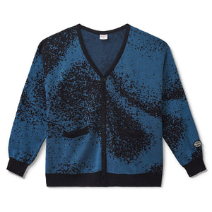 WAVEFORM KNIT CARDIGAN BLUE