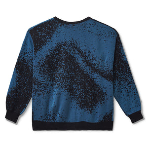 WAVEFORM KNIT CARDIGAN BLUE