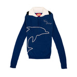 dolphin fitted polo shirt blue