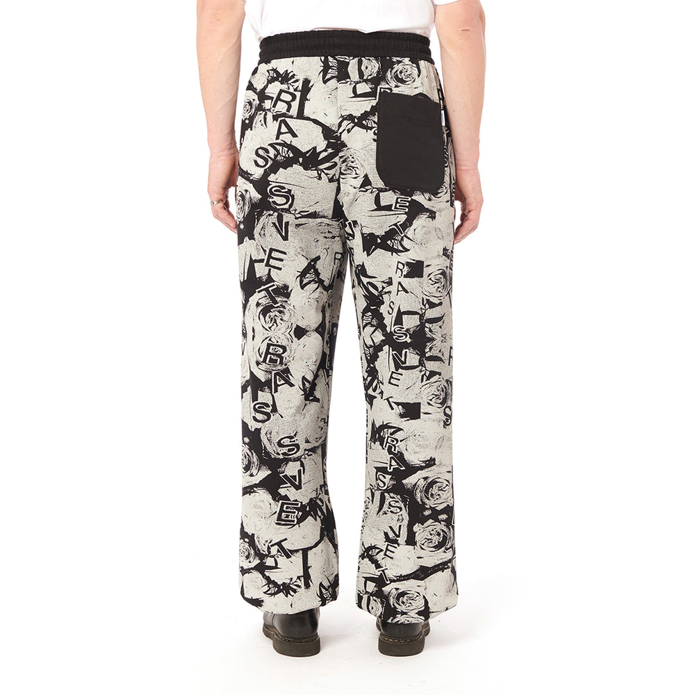 MEN ROSE ALL OVER PRINT JOGGERS KNIT MELANGE