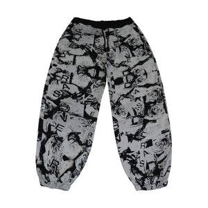 MEN ROSE ALL OVER PRINT JOGGERS KNIT MELANGE