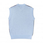 MEN MESH CAMO SLEEVELESS JUMPER KNIT BLUE