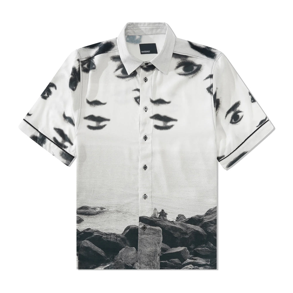 MEN D.A.D SHORT SLEEVES SHIRT WOVEN PRINT