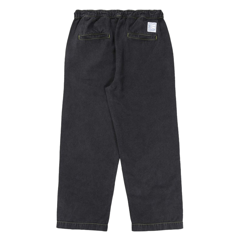 MEN CANVAS VACATION TROUSERS WOVEN BLACK