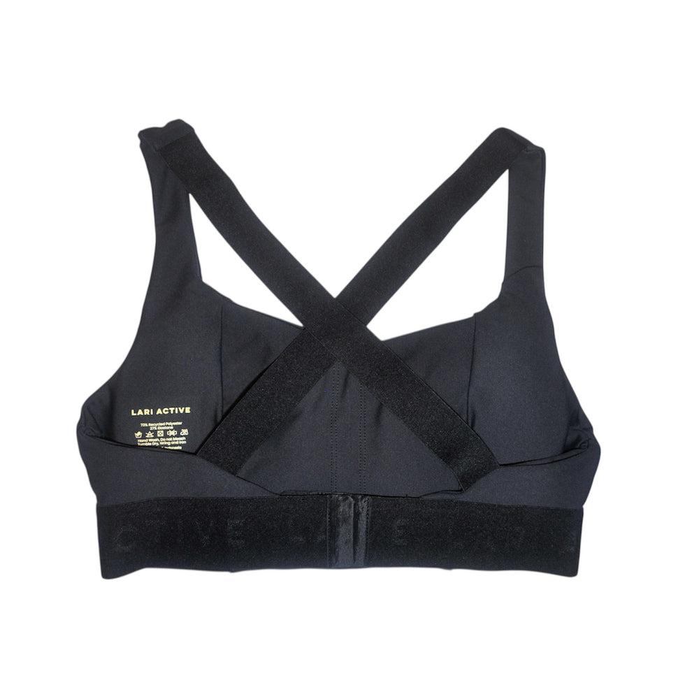 SCOOP NECK CROSS BACK TOP BLACK