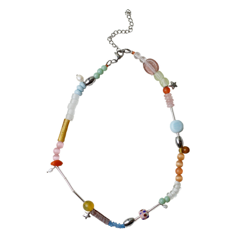 Ivy yellow, tangerine, orange, silver, baby blue, brown, pink, white, clear, and green