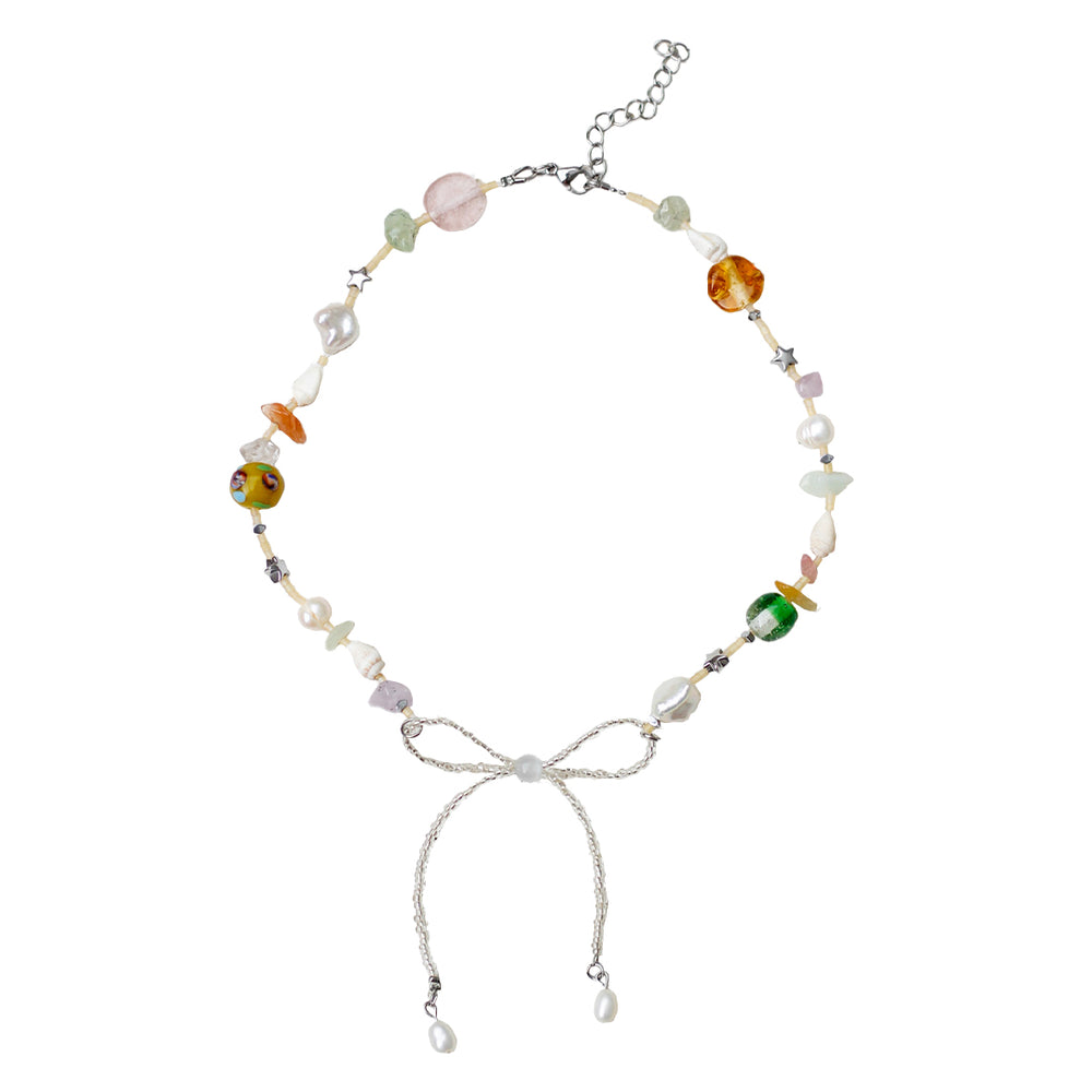 Haven yellow, orange, brown, soft pink, white, clear, and green