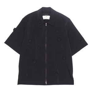 ZIP UP BOX SHIRT BLACK