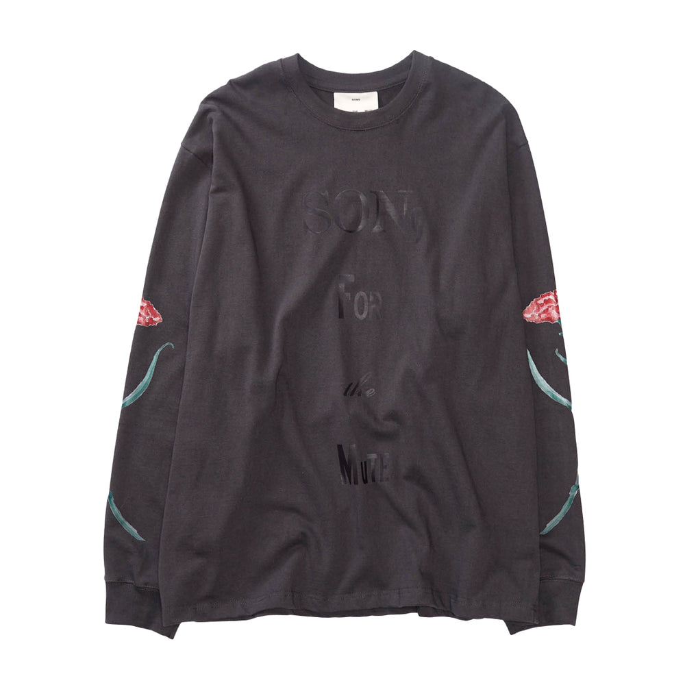 SFTM'' OVERSIZED CREW NECK PULLOVER WASHED BLACK