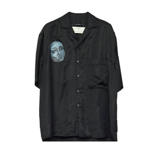 'FULL MOON'' S/S BOX SHIRT BLACK