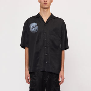 'FULL MOON'' S/S BOX SHIRT BLACK