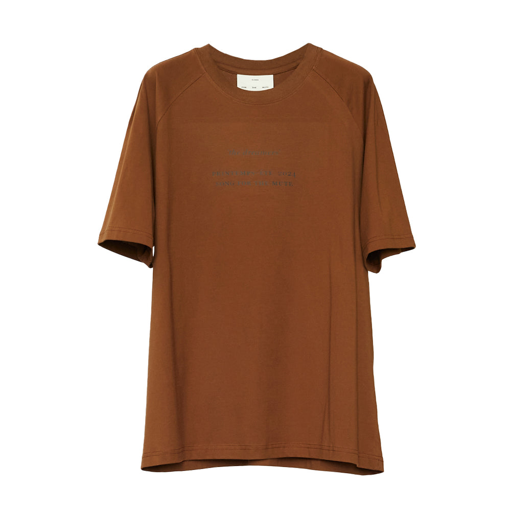 'FALLING EYES'' RAGLAN TEE BROWN