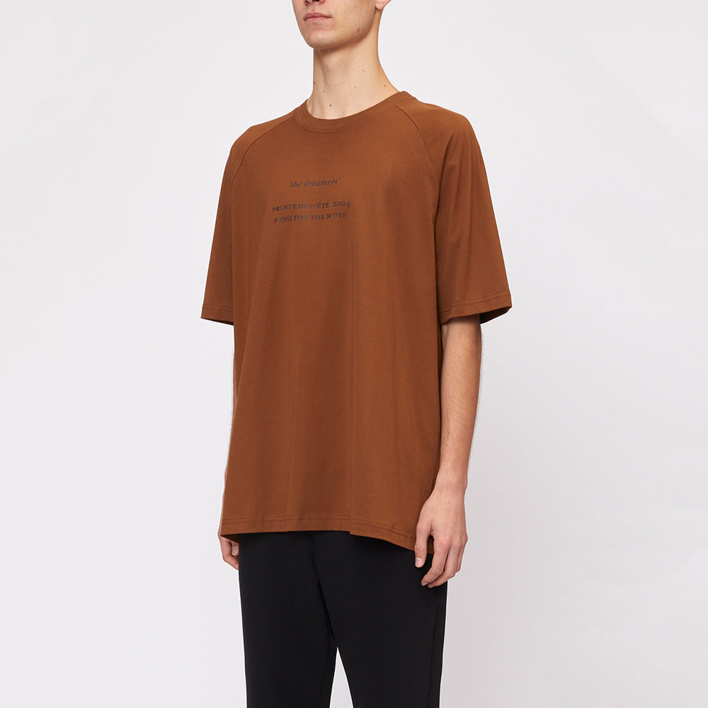 'FALLING EYES'' RAGLAN TEE BROWN