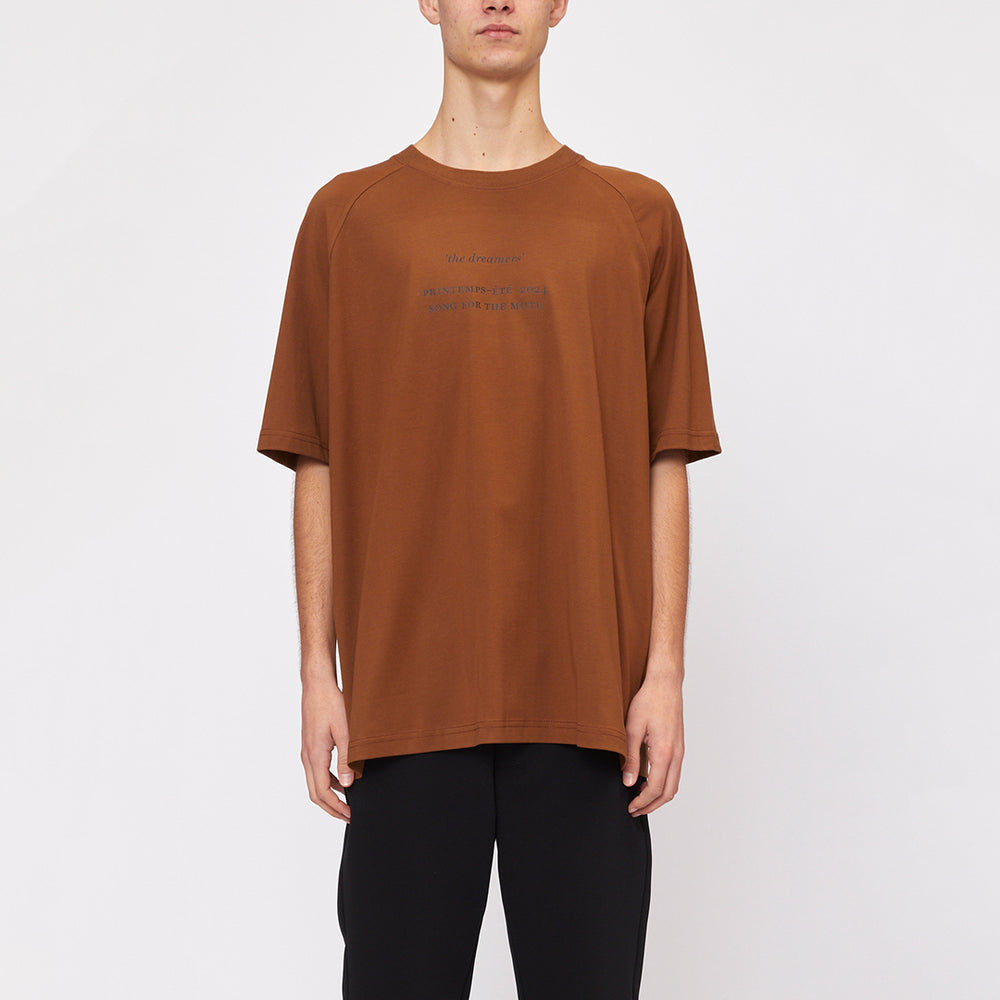 'FALLING EYES'' RAGLAN TEE BROWN