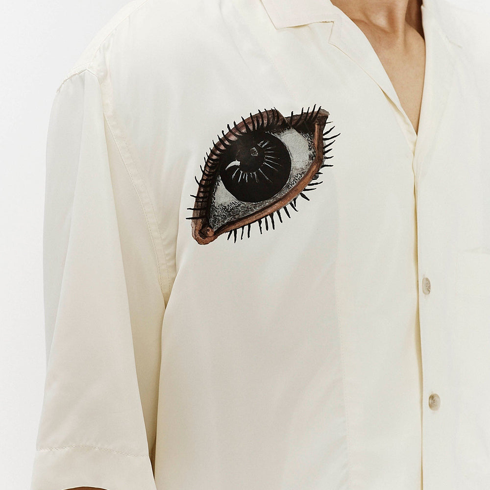 "EYE'' S/S BOX SHIRT OFF WHITE