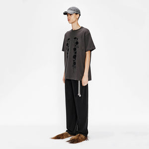 'BLACK FOLIAGE'' STANDARD TEE WASHED BLACK